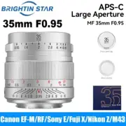 Brightin Star 35mm F0.95 APS-C Large Aperture Lens Fr Canon Nikon Sony Fuji M4/3
