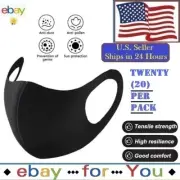 20 PC Face Mask Washable Reusable Breathable Thin Mask Stretch Fabric USA