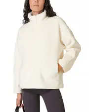 Sweaty Betty Plush Textured Half Zip Fleece Top