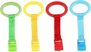 Milisten 4pcs Pull Ring Durable Ergonomic Stand Up Rings for Safe for Learning to Walk Multi Occasion Use Colors