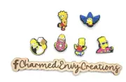 Shoe Charms - Simpsons - Bart Homer Maggie Lisa Marge - 6 Pack