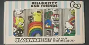 Hello Kity & Friends Glassware-Set Of 4-New