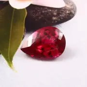 AAA Unheated Blood Red Color Burma Ruby Loose 9.24 Ct Pear Cut Gemstone