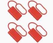 4X Red Dust Cap Cover 350AMP Anderson Style Plug Connectors Auto 4WD Caravan