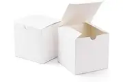 10 Pack of White 5cm Square Cube Card Gift Box - Folding Packaging Small rectangle/square Boxes for Wedding Jewelry Gift Party Favor Model Candy Chocolate Soap Box