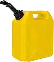 Plastic Jerry Can, Portable Gasoline and Diesel Storage Tanks, Spare Fuel Tank for Outdoor Travel(5L,10L,20L),Yellow 10L