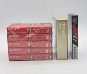 Sony HF 60 Minutes Audio Cassettes Normal Bias 5 New Tapes Sealed