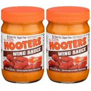 2 Pack Hooters HOT Wing Sauce 12 oz Buffalo Jars Thrill On The Grill Condiment