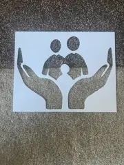 Family stencil paint/trace/drawing Size 8x10 reusable All sizes face paint