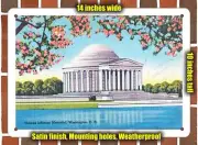 METAL SIGN - Washington Dc Postcard - Thomas Jefferson Memorial, Washington, D.
