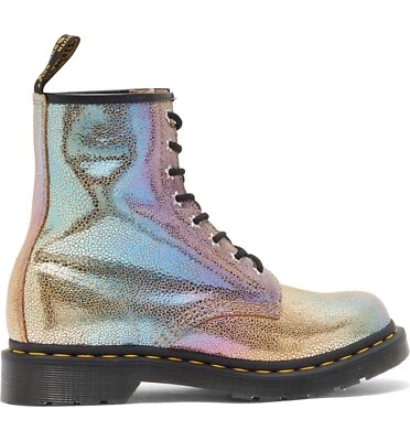 NIB Womens Dr. Martens 1460 8-Eye Lace Boot Sand Rainbow Ray Size 6/EU 37/UK4