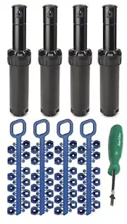 Rain Bird 5000 Series Rotor Sprinkler Heads bundle Nozzles & Adjustment Tool 4”