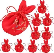 HAMPPLIES 10Pcs Empty Lavender Sachet Bags for DIY Decoration Lightweight Drawstring Pouches Stylish Home Car and Handbag Accessories Present Bags