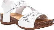 [Propét] Propet Womens Phoebe Leather Perforated Footbed Sandals
