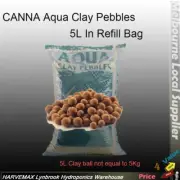 Canna Aqua Hydro Clay Ball Hydroponic Grow Medium 5L Clay Pebbles in Refill Bag
