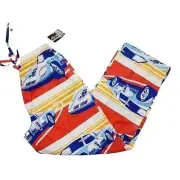 Vintage Paul Frank Pajama Pants, Racecar, Orange, Small