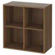 EKET cabinet with 4 compartments, brown/walnut effect, 70x35x70 cm