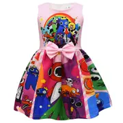 roblox rainbow friends big children's children's dress girls princess dress holiday party dress skirt 110cm