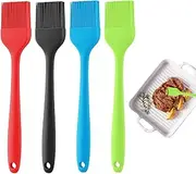 Silicone Pastry Brush, Silicone Brush, Kitchen Pastry Brush, 4 Pieces BBQ Pastry Brush, Kitchen Brush, Pastry Brush, Dishwasher Safe, Silicone Basting Pastry Brush for BBQ, Grill, Baking, Cooking (4