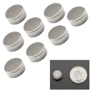 Set of 8 Super Strong Disc Magnets 1/2" Diameter 8 lb Strength Rare Earth Neo