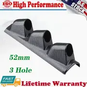2" 52mm Left Universal Auto Carbon Pod Pillar Triple 3 Hole Mount Gauge Holder (for: Renault)