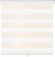 Cordless Zebra Shades Custom Size, Dual Layer Window Blinds for Home, Sheer or Privacy Light Control Zebra Blinds, Day and Night Window Shades (Custom Size, Beige)