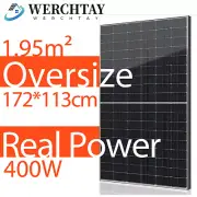 Oversized 400W Solar Panel 350 Watt 12V Mono Module Roof Power Charging Battery