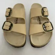 Birkenstock New w/ Box Arizona Big Buckle Almond Nubuck Leather Nar Select Size