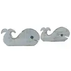 Hamptons Beach House Home Decor whale set of two table decor