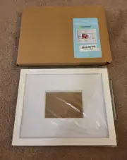 Pearhead Signature Baby Picture Frame 12" White Holds 3"x5" Photo Write on Frame
