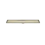 Radiant Tile Insert Linear Shower Grate - 100mm width - Brushed Nickel - 700mm (74mm Outlet)