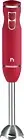 Immersion Hand Blender 2 Speed Stick Mixer with Stainless Steel Shaft & Red
