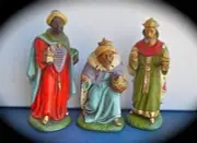 3 Wisemen Nativity Marolin Steinbach German Papier Mache 4.75"