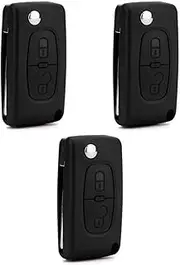 Mobestech 3pcs 2 2 Button Remote Key Case Folding Key Case Remote Key Shell The Sign Internal Electronics Key Shell Key Shell for c Remote Control Car Accessories Car Remote Key Case Black