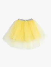 [Koton] Girls's Tulle Lined Elastic Waistband Skirt