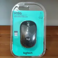 在飛比找蝦皮購物優惠-羅技 Logitech 無線滑鼠 M186 灰