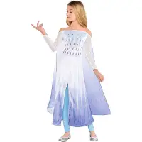 在飛比找蝦皮購物優惠-現貨跨境 兒童冰雪奇緣洋裝 elsa艾莎公主套裝披風一件代發