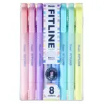 現貨 雙頭螢光筆 粉彩色系 8色組 FITLINE【PENTEL】