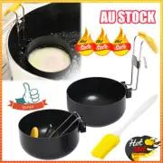 Egg Boiler Stainless Steel Egg Cooker Collapsible Hang Ear Poached Egg Cup WH