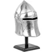Bascinet Visored Barbuta Steel Helmet | Medieval Collectible Knight LARP Helmet