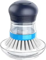 [MR.SIGA] Soap Dispensing Palm Brush Storage Set, Kitchen Brush with Holder for Pot Pan Sink Cleaning