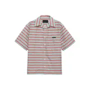 [Prada] Prada Striped Bowling Shirt XL BLUE/RED