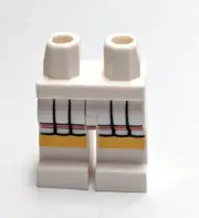 Lego - Minifigure Legs - White Skirt, Red Stripe