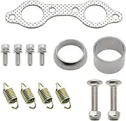 Compatible with Polaris Ranger RZR 800 EFI EPS Exhaust Pipe Manifold Downpipe Rebuild Kit Exhaust Gasket Exhaust Spring Donut Exhaust