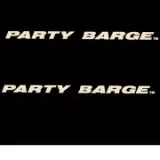 Tracker Cream Party Barge Boat Decals (Pair)