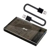 2.5 Inch Usb 3.0 Interface Push Cover External Transparent Solid State Drive Enclosure The Maximum Support Capacity: 3Tb
