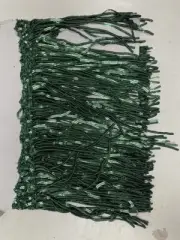 SEQUINS FRINGE 7 INCH SOLD BY 1 YARD JADE GREEN