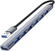 VIENON USB Hub 3.0 with 7 Ports, Aluminium USB 3.0 Hub USB Splitter USB Extender for for Laptop, PC, MacBook, Mac Pro, Mac Mini, iMac, Surface Pro and More