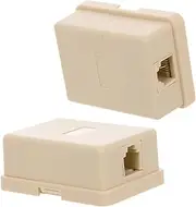 POPETPOP 2pcs Telephone Splitter Box Single Hole Line Splitter Adapter for Phones Fax Machines Modems Easy Installation Junction Box for Home Office Wiring