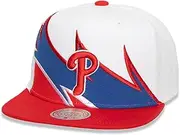 Mitchell & Ness Philadelphia Phillies Waverunner Snapback Cap, Adjustable Hat White Red, White Red, One Size